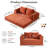 Foldable Modular Corduroy Sofa Bed Convertible Floor Couch , No Assembly Required for Living Room, Bedroom, or Office-128552533-127301837