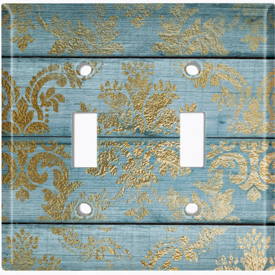 Patterned 2 - Gang Toggle Light Switch Standard Wall Plate