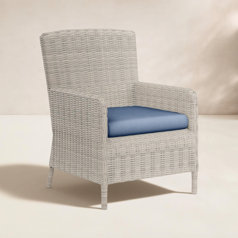 Manhattan Outdoor Dining Armchair, Spectrum Indigo Sunbrella®