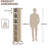 Trammell 6-Tier Open Tall Skinny Bookshelf, Floor Standing Bookcase Storage Shelves-127406031