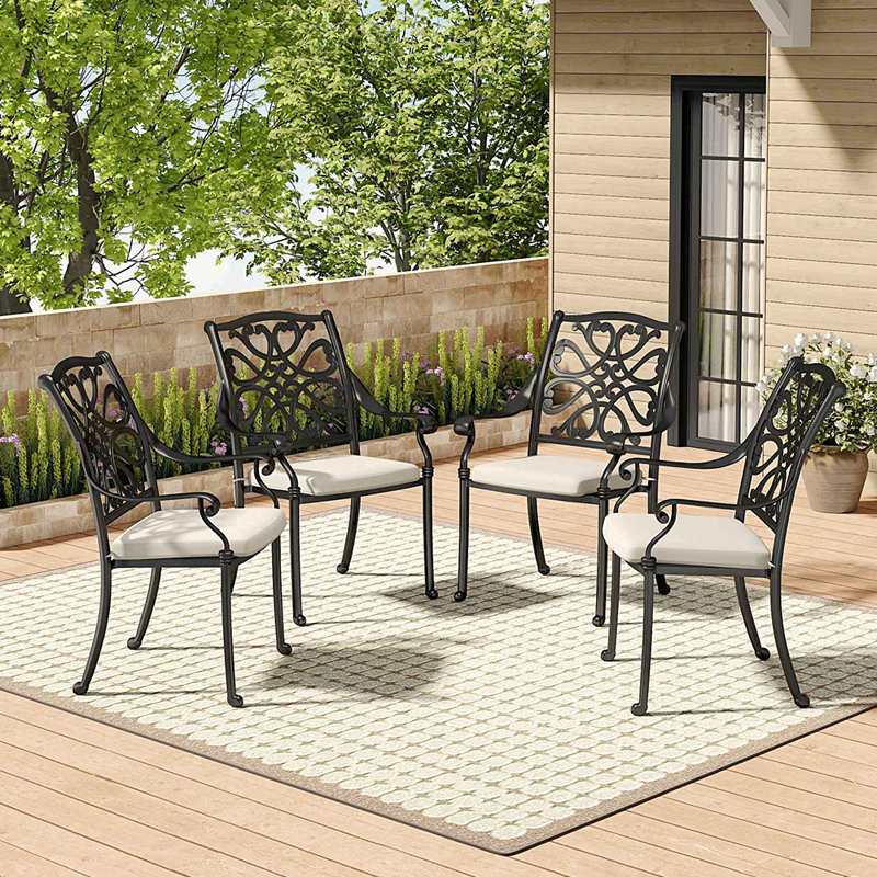 Kerber Patio Dining Armchair with Cushion