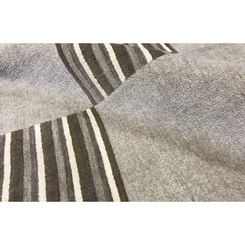 Wool Geometric Area Rug in Beige, Rectangle 8'10" x 11'10"