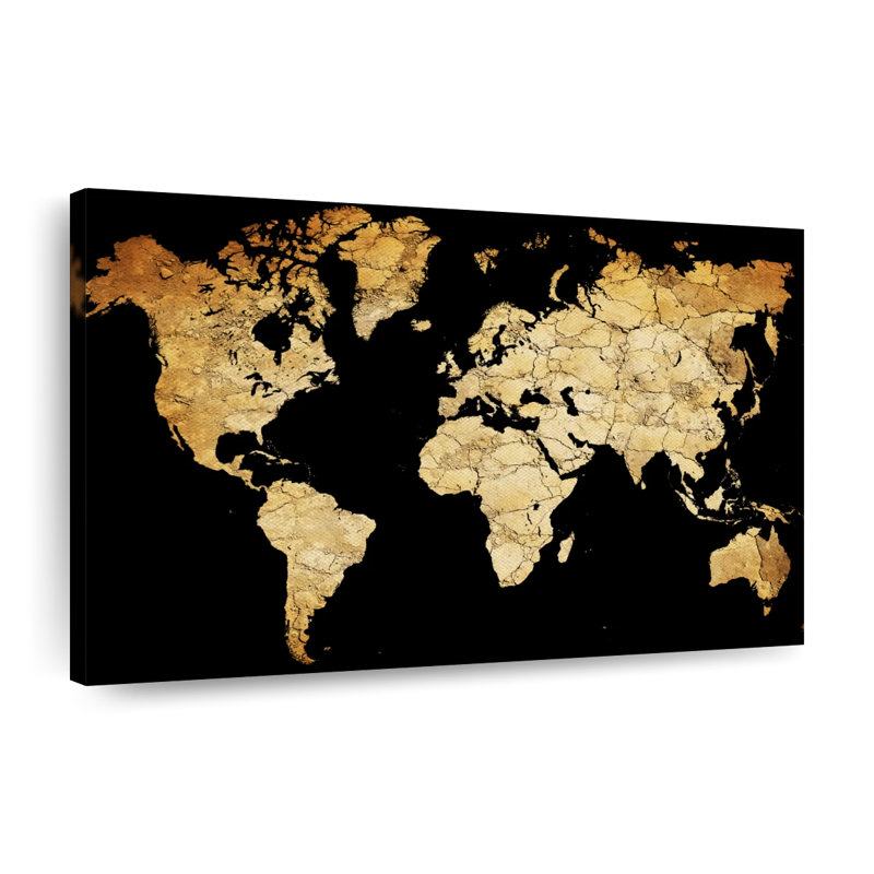 Soil World Map Canvas Print, 30" H x 45" W x 1.25" D