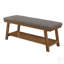 Banc rembourré en lin avec tablette de rangement - capacité de 350 lb, banc de bout de lit moderne avec siège rembourré pour chambre à coucher, vestibule ou salon-356050093-356050131