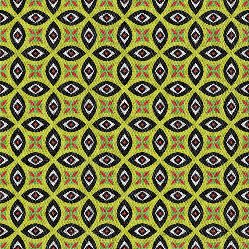Tapis vert mer / noir Power Loom, Carré 4 pi