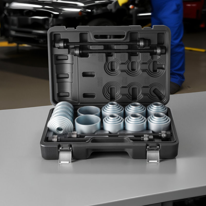 Ensemble de manchons à tirer et à presser, 36 pièces, outils de manchon d'insertion de douille en acier avec étui de transport, compatible avec les moteurs LCV et HGV, pour retirer et installer les bagues, les paliers et les joints