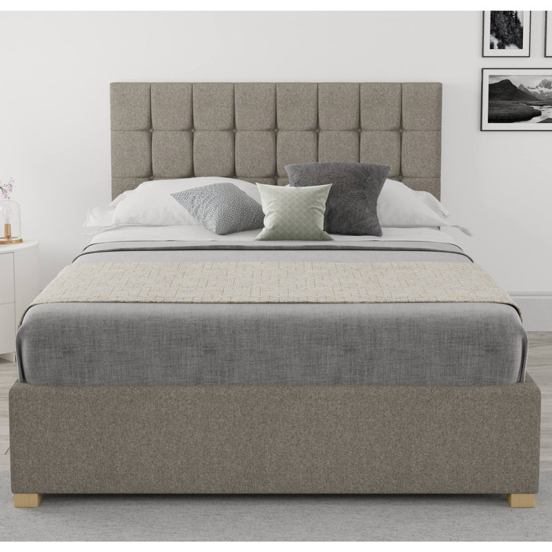 Chevalier Upholstered Ottoman Storage Bed, Kingsize (5'), Grey