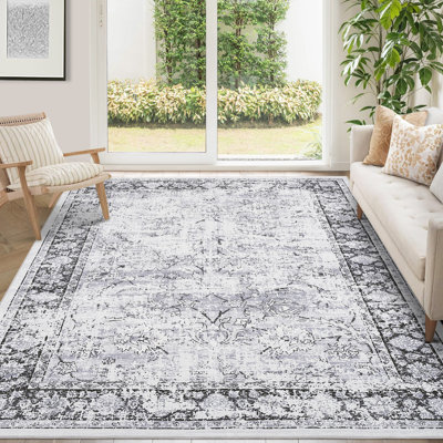 Tapis pliable lavable à la machine avec tapis antidérapant Vintage pour salon, chambre à coucher et salle à manger