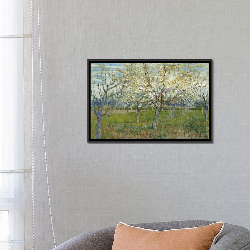 « the rose verger » par vincent van gogh, reproduction d’art sur toile tendue, H 18 po x l 26 po x P 1,5 po, Pas de tapis
