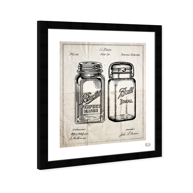 " Mason Jar - Adapted 1853 ", 13.5" H x 11.5" W x 0.5" D
