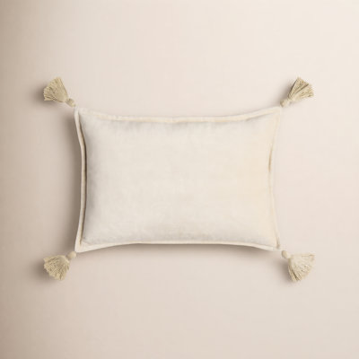 Norwin Tassels Cotton Lumbar Throw Pillow