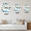 Abstrait de nuages bleu foncé III - horloge murale moderne-60187610