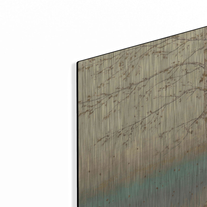 Luxe en métal «Golden Birch II» par James Wiens, M «Golden Birch II» par James Wiens