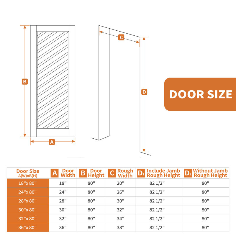 Porte de salle de bain intérieure en verre manufacturé 1-Lite 28 po x 80 po, 28 po x 80 po