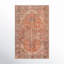 Mags Machine Washable Oriental Brick Red/Orange Area Rug-368045900