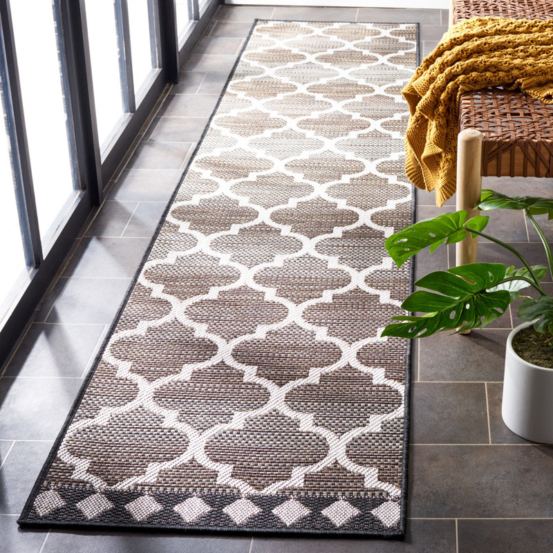 Phyllida Havana 329 Area Indoor/Outdoor Area Rug In Light Brown / Ivory, Runner 2'2" x 9'