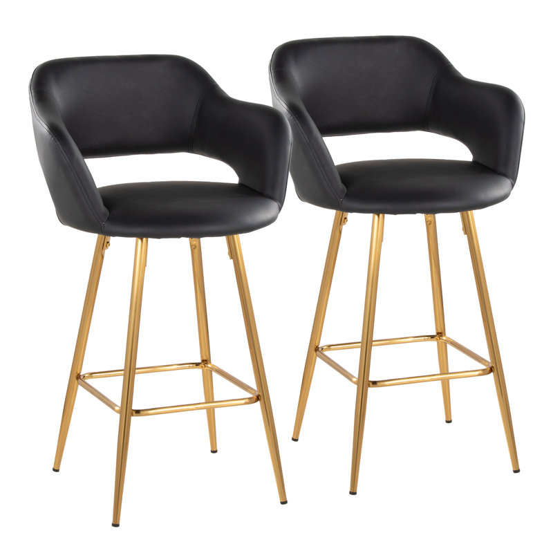 Ensemble de 2 tabourets de comptoir à hauteur fixe Margarite