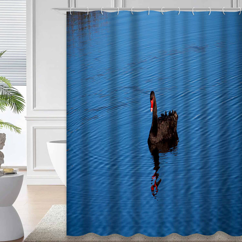 Magnifique rideau de douche avec 12 crochets Swamp, L 72 po x l 84 po