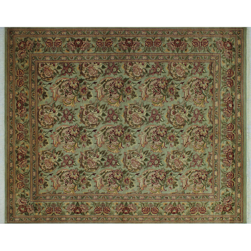 Tapis vert de style Perse de Basarabian