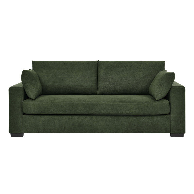 Aquarine Upholstered Sofa, Dark Green
