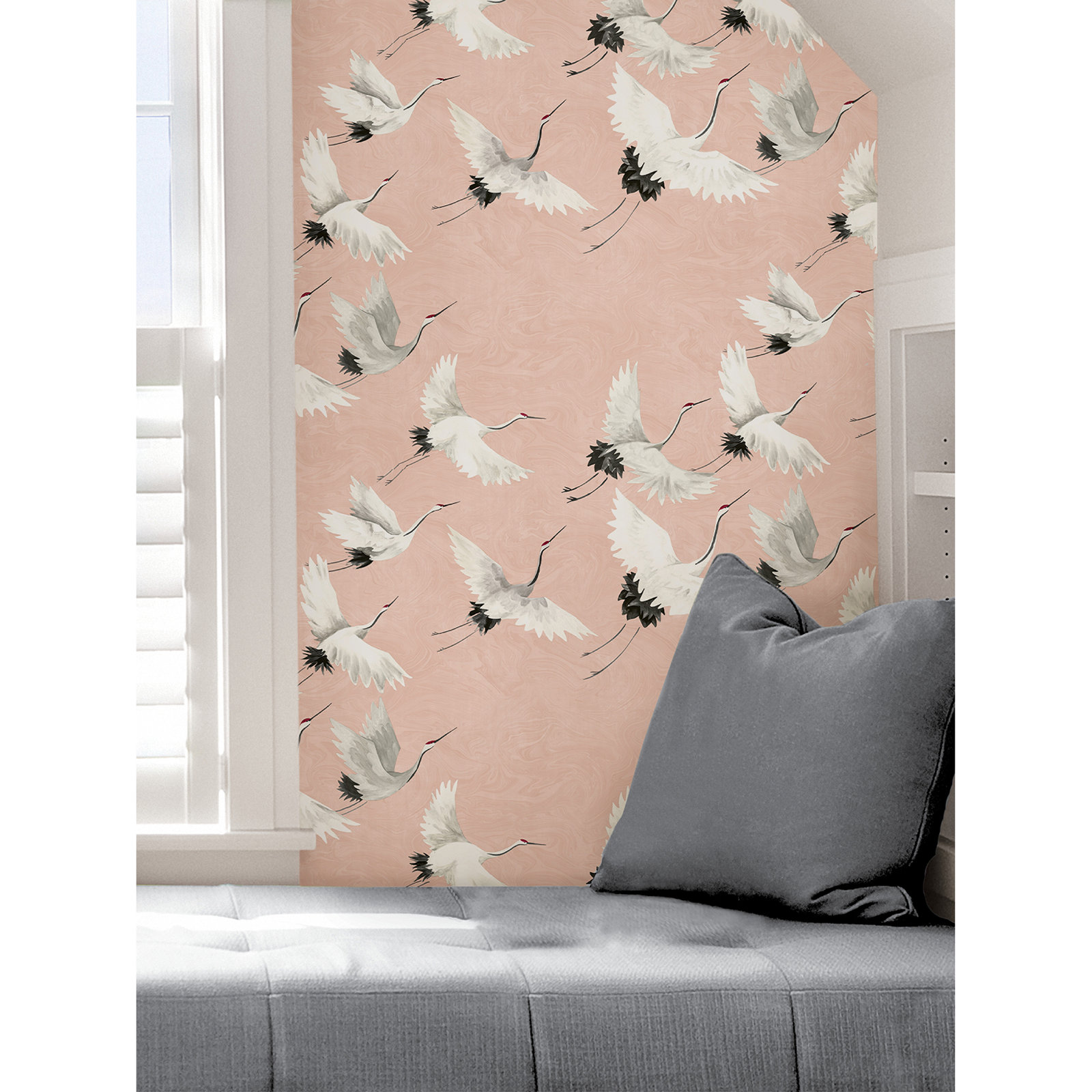 Brynn Modern Peel & Stick Wallpaper, Pink