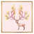 Toile avec cadre flottant or
