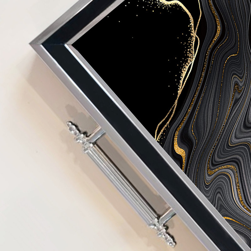 Élégant plateau en verre de 19,7 po x 11,4 po x 1,4 po | Fabrication 100% verre durable | Facile à nettoyer avec un chiffon humide | Idéal pour le service, la présentation décorative et l'organisation | Ajout élégant à la décoration intérieure