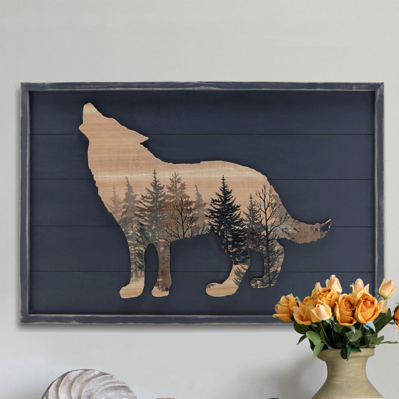 Handmade Rustic Wall Decor, 23.9" H x 36.02" W x 1.22" D