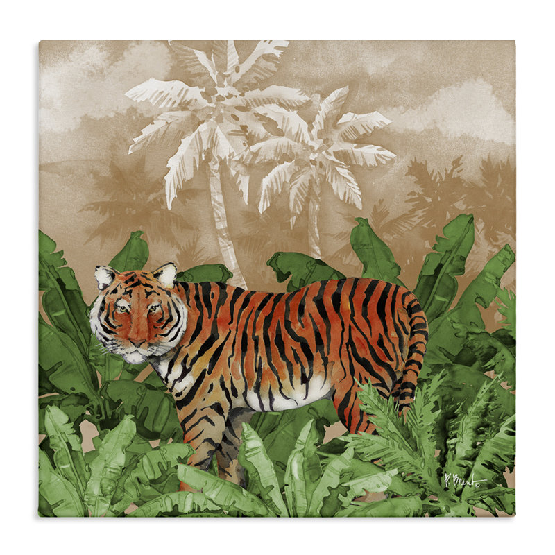 «Jungle Life Tiger» par Paul Brent, H 17 po x l 17 po