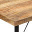 Aymeline Solid Wood Top Metal Base Dining Table-1077649375