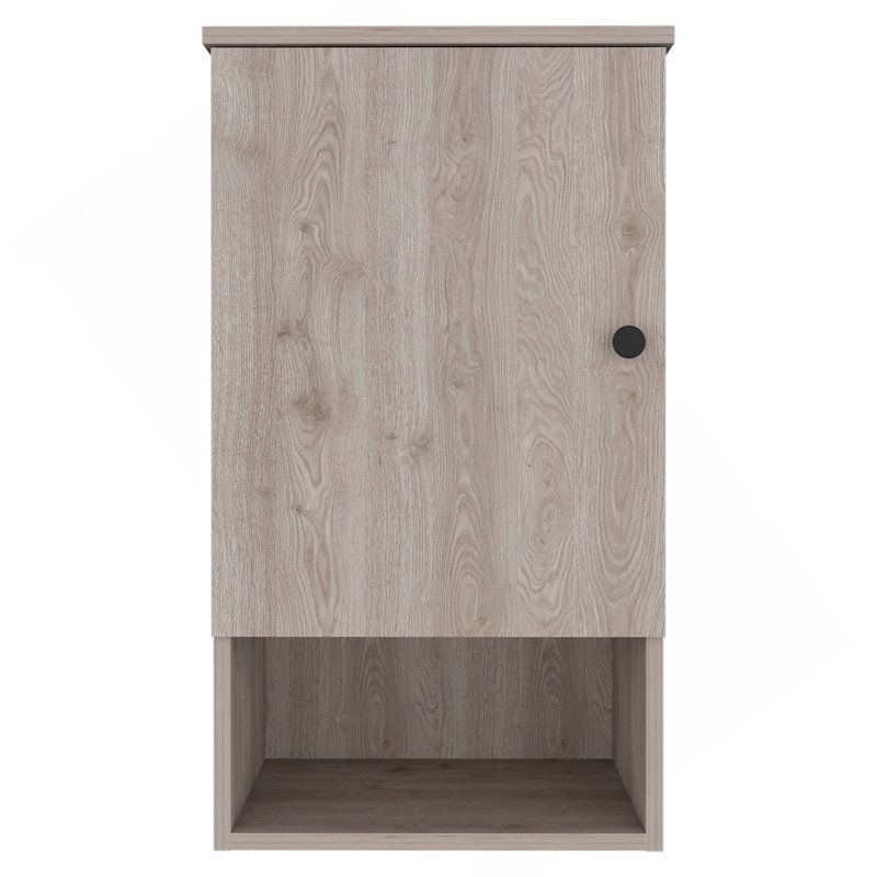 Armoire à pharmacie Alaska, avec trois tablettes de rangement, armoire à une porte, Gris