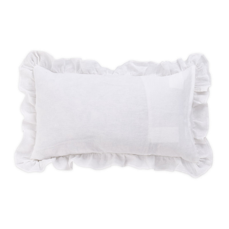 Cherry Hill Linen Duvet Set - White, Queen Duvet Cover + 4 Shams + 1 Pillow