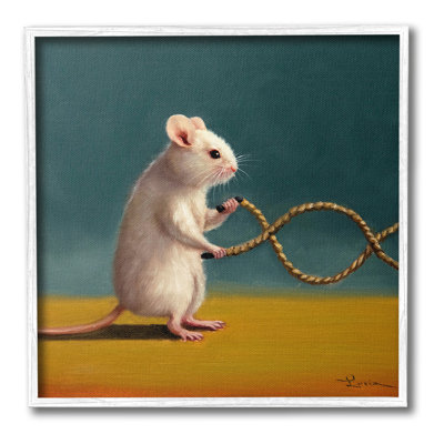 Art de la giclée encadrée de souris concentrée par Lucia Heffernan