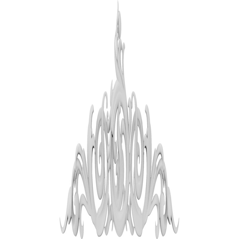 Hartville H W D Composite Rosette Applique, 6" H x 3" W x .5" D
