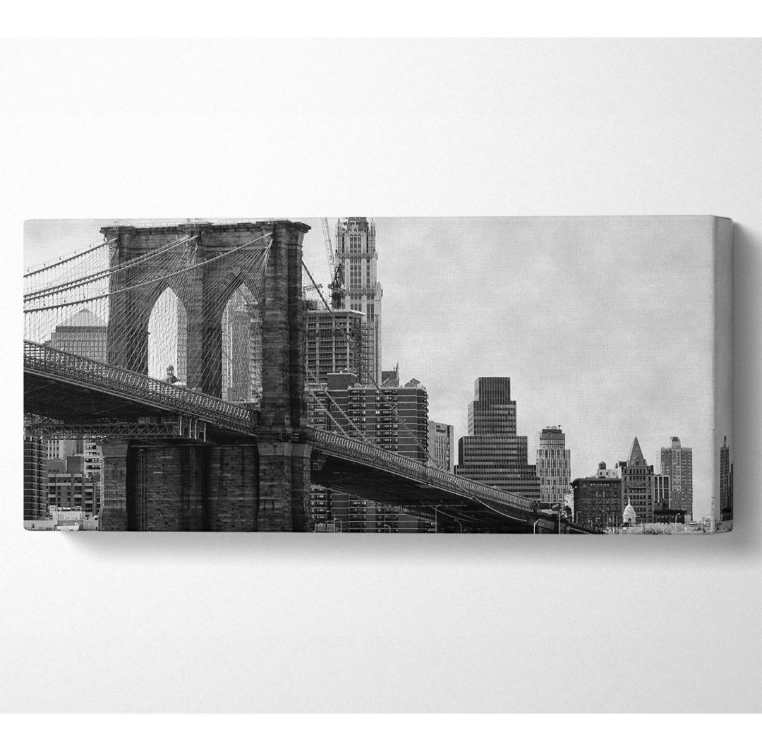 NYC Brooklyn Bridge B N W Vintage - Kunstdrucke auf Leinwand