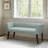 Compact Elegant Accent Bench With Padded Low-Back
