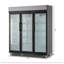 Frigidaire 49,4 pieds cubes Pi. Réfrigérateur commercial à triple porte vitrée, réfrigérateur à boissons 71 po avec éclairage DEL, contrôle numérique de la température, portes en verre à fermeture automatique
