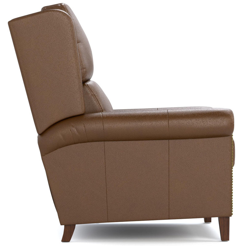 Woodlands Small Roll Arm Power Recliner, Selvano Bark, Yes