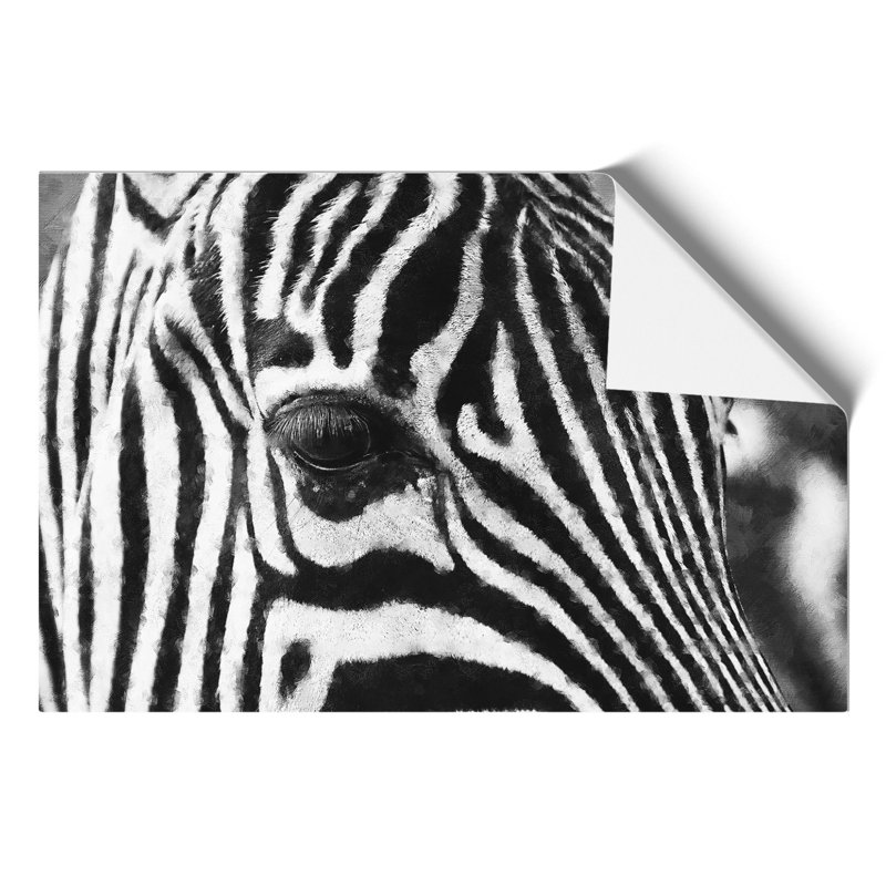 Zebra Painting - Frameless Print, 30cm H x 42cm W x 0.1cm D