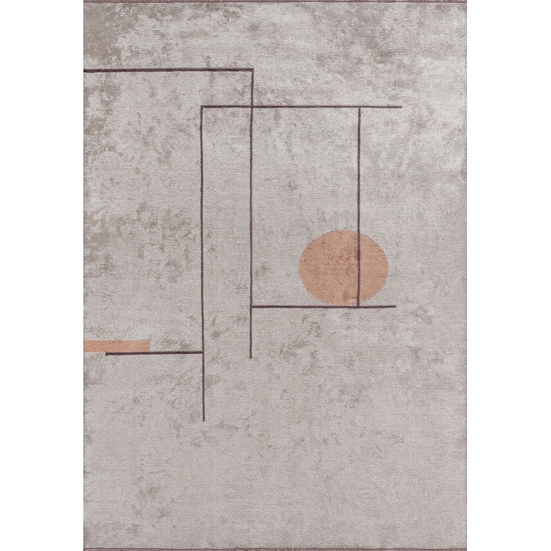 Lochbuie Geometric Hand Loom Indoor / Outdoor Area Rug, Rectangle 6'7" x 8'2"