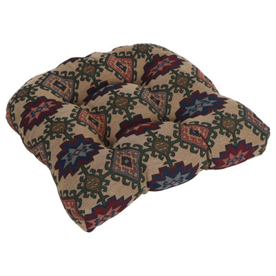 19-Inch Rounded Back Tapestry Chair Cushion