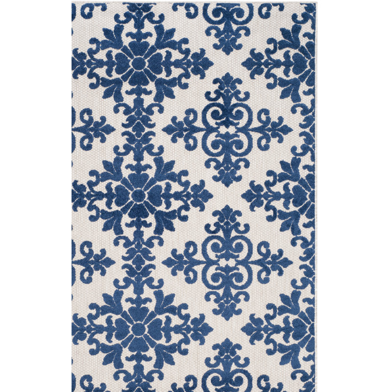 Tapis intérieur / extérieur Kari Royal, Rectangle 5 pi 3 po x 7 pi 7 po