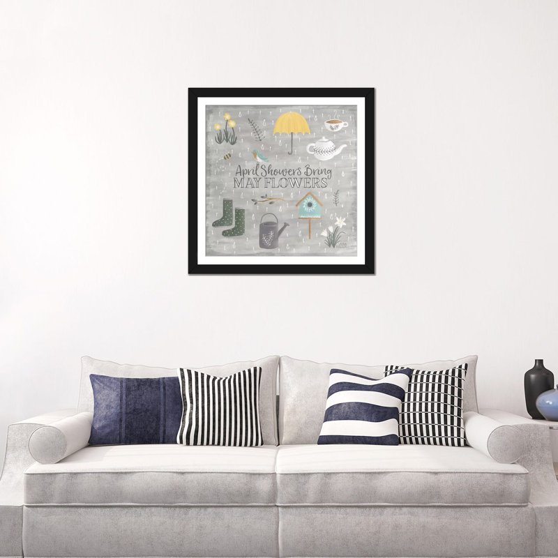 «Smitten with Spring II», reproduction d'impression sur toile tendue, H 16 po x l 16 po x P 1 po, Blanc