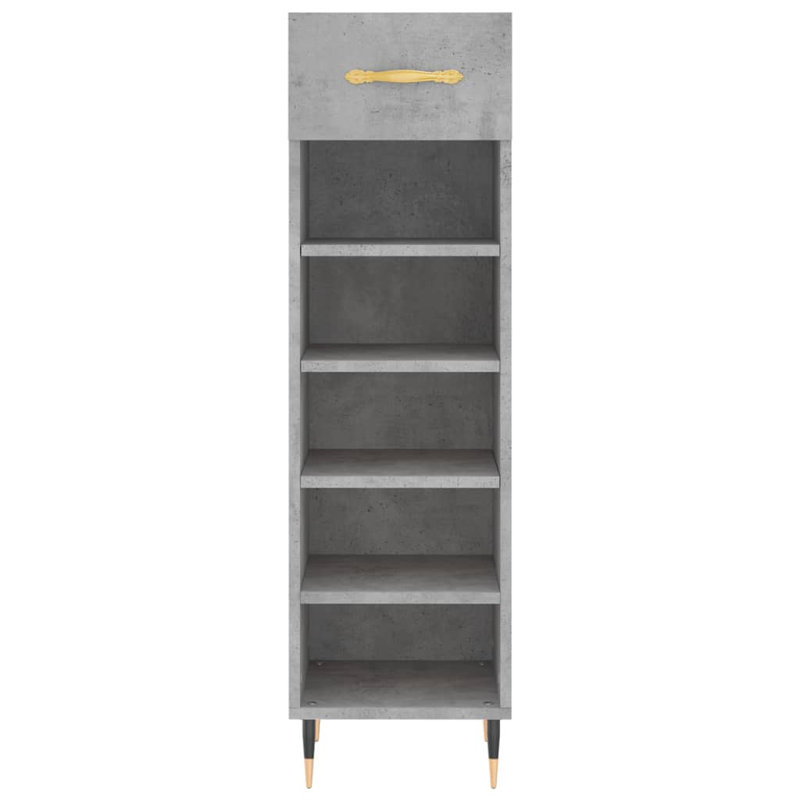 Besik 6 Pair Shoe Rack, Concrete Grey