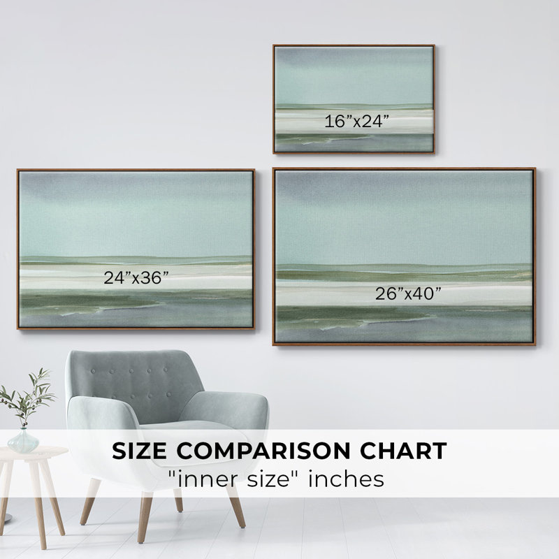 Toile encadrée de qualité supérieure Aqua Reflections I - prête à être accrochée, H 17 po x l 25 po x P 2 po