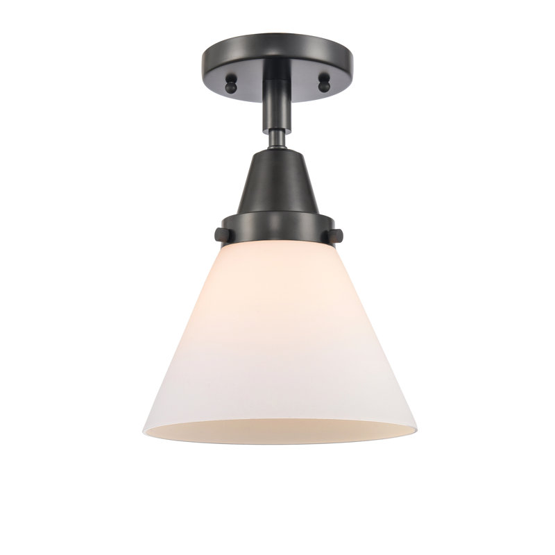 Glass Flush Mount, No Bulb Included, Yes, Matte Black