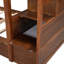 Lit superposé avec lit gigogne simple et 3 escaliers de rangement-733093044