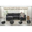 Fauteuil d'appoint en chenille noir sans accoudoirs, canapé simple modulaire moderne pour le salon et coin lecture, fauteuil club surdimensionné confortable
