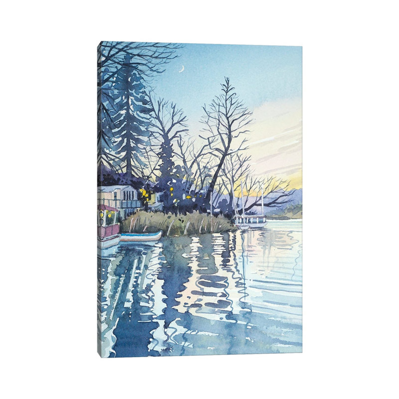 South Lakeshore - Sunset by Luisa Millicent - Wrapped Canvas Painting