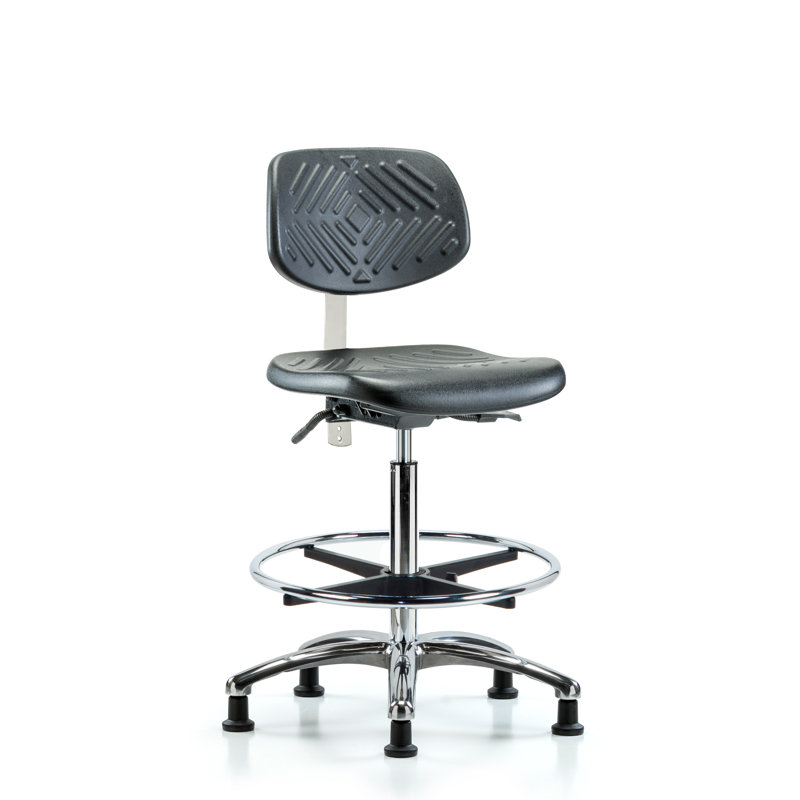 Salma Drafting Chair, Glides, Not Included, No